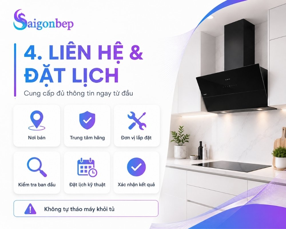 Đặt lịch và liên hệ ngay với Sài Gòn Bếp