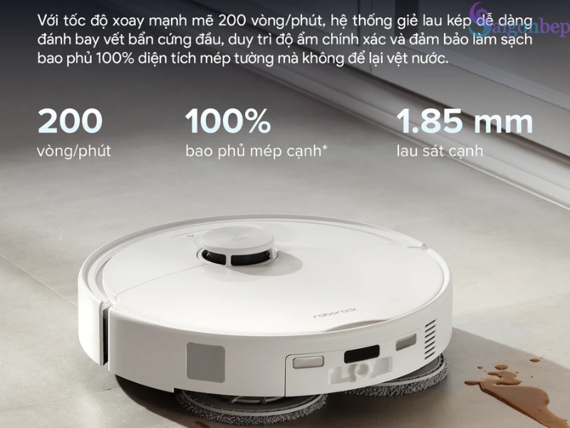 Lực hút mạnh mẽ kết hợp tốc độ xoay lớn