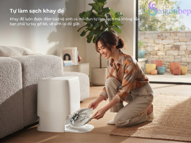 Làm sạch khay đế hỗ trợ người dùng