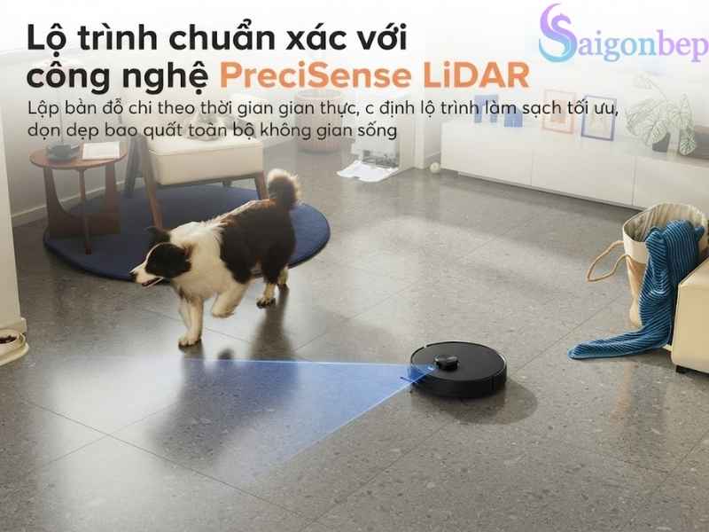 Lưu trữ lên đến 3 bản đồ làm sạch.