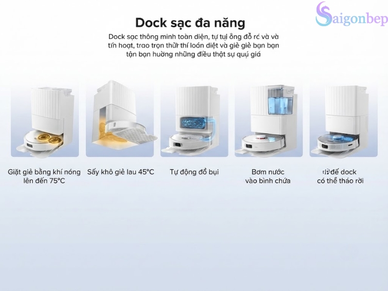 Đế sạc hiện đại tích hợp 5 tích năng thông minh