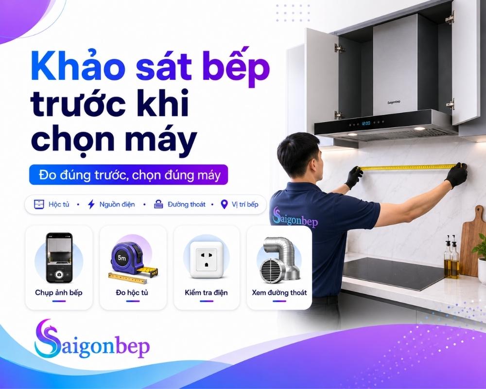 Cần phải kiểm tra thực tế hiện trạng của căn bếp