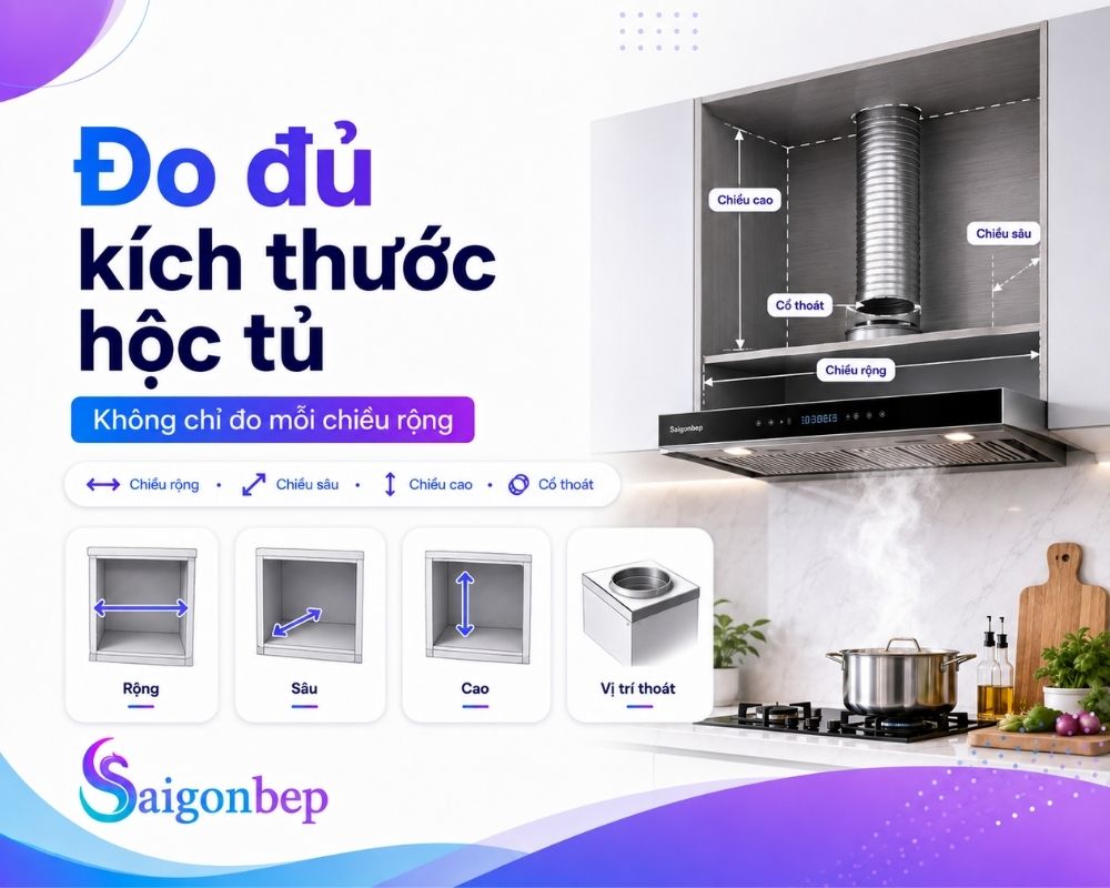 Cần phải đo thực tế chiều rộng x sâu x cao chính xác