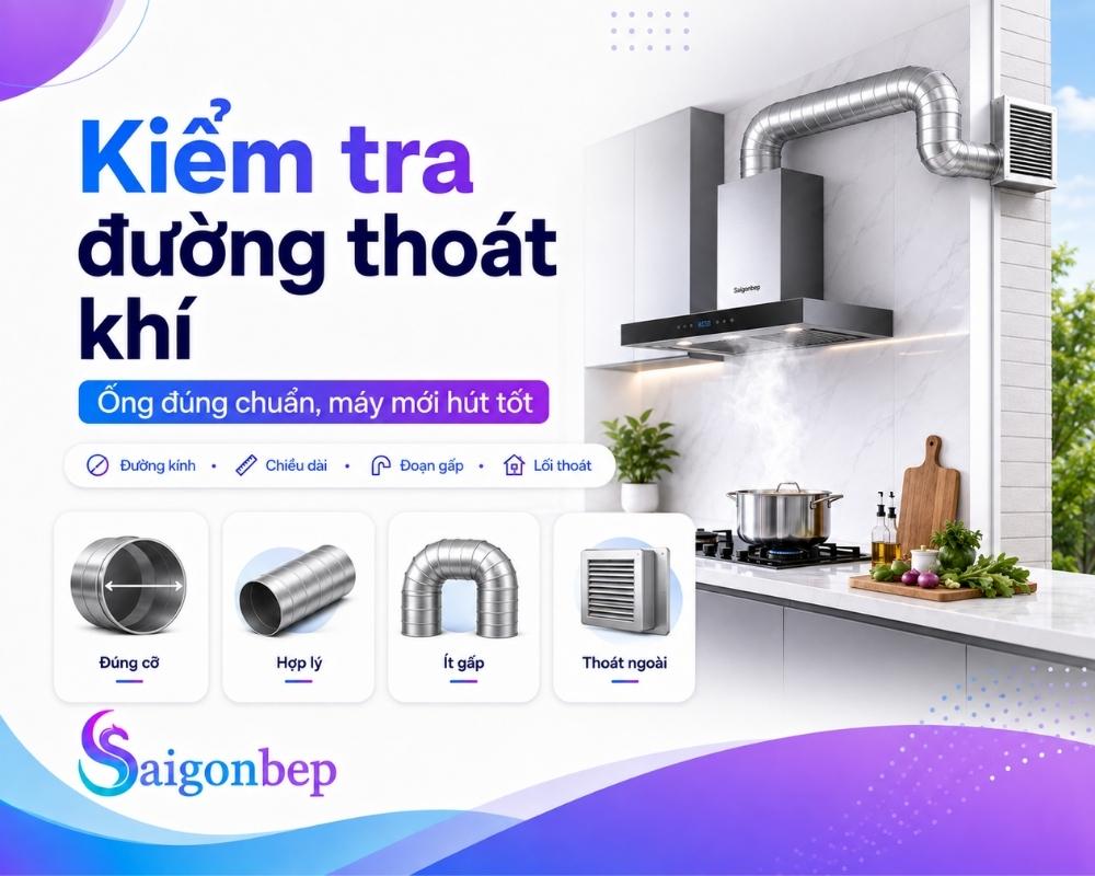 Kiểm tra điều kiện thoát khí của căn bếp nhà bạn