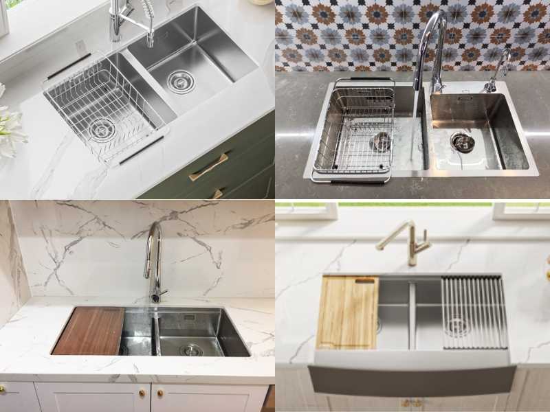 So sánh chậu rửa bát 1 hố và 2 hố