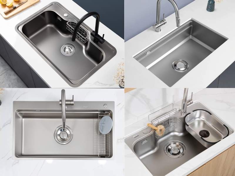 So sánh chậu rửa bát 1 hố và 2 hố
