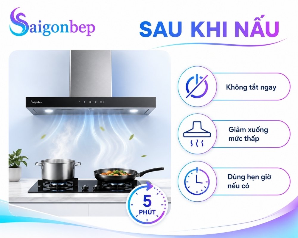 Sau khi nấu xong