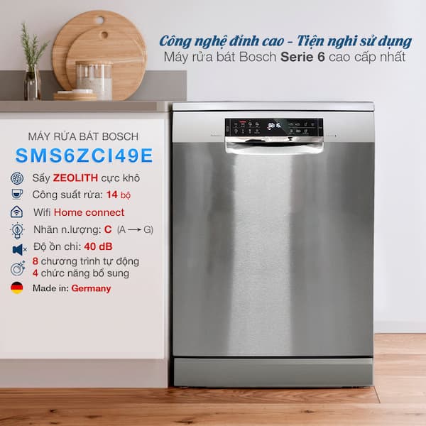 Review TOP 5 máy rửa bát bosch serie 6 tốt nhất 2025