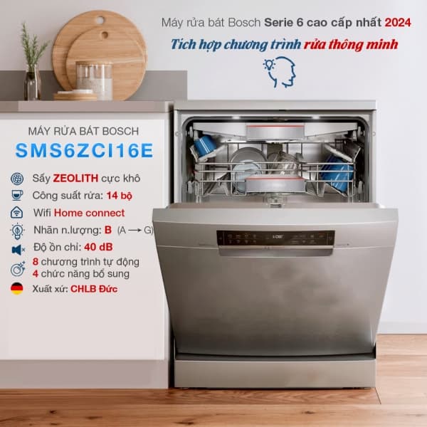 Review TOP 5 máy rửa bát bosch serie 6 tốt nhất 2025