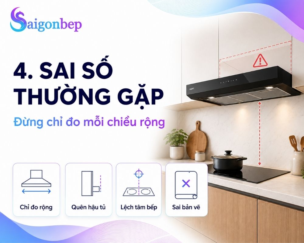 Những sai lầm thường gặp khi lắp đặt máy hút mùi