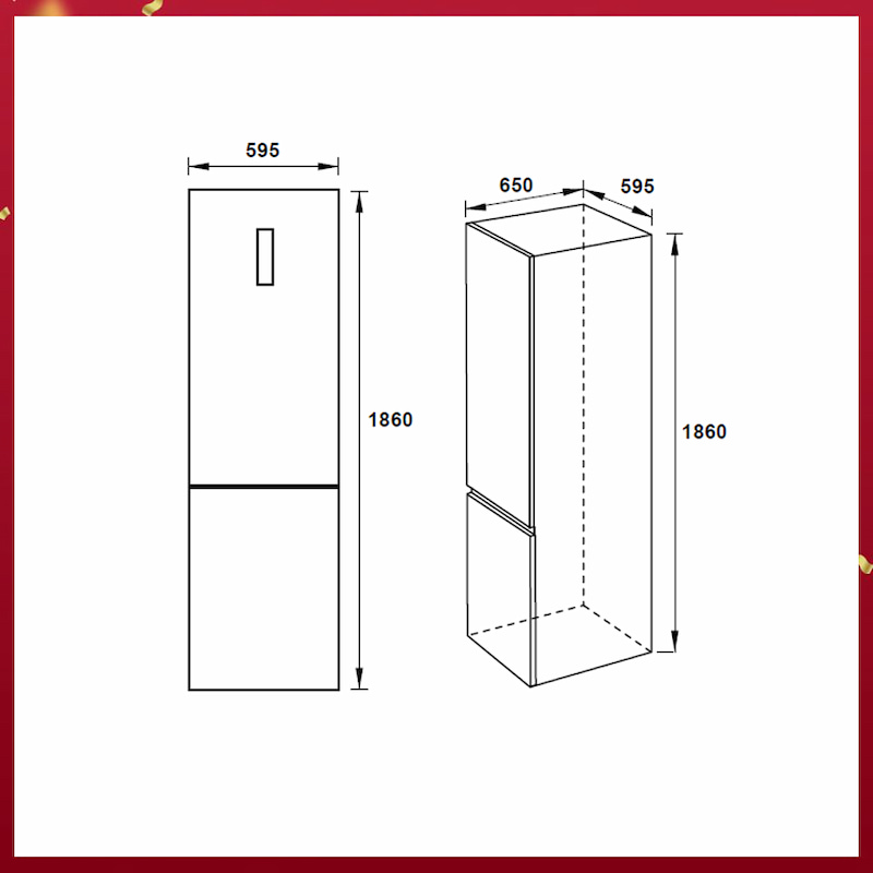 Tủ lạnh độc lập Hafele H-BF234 534.14.230