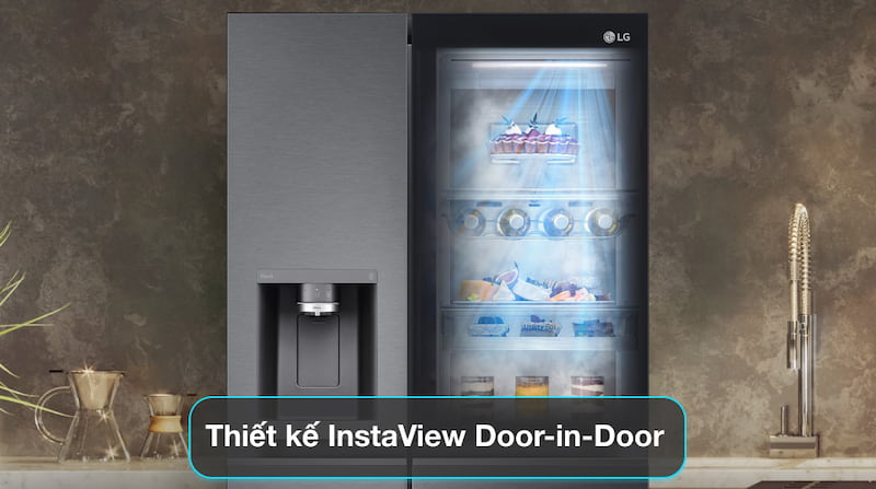 Tủ lạnh LG Inverter 635 Lít Side By Side InstaView Door-in-Door GR-X257BL