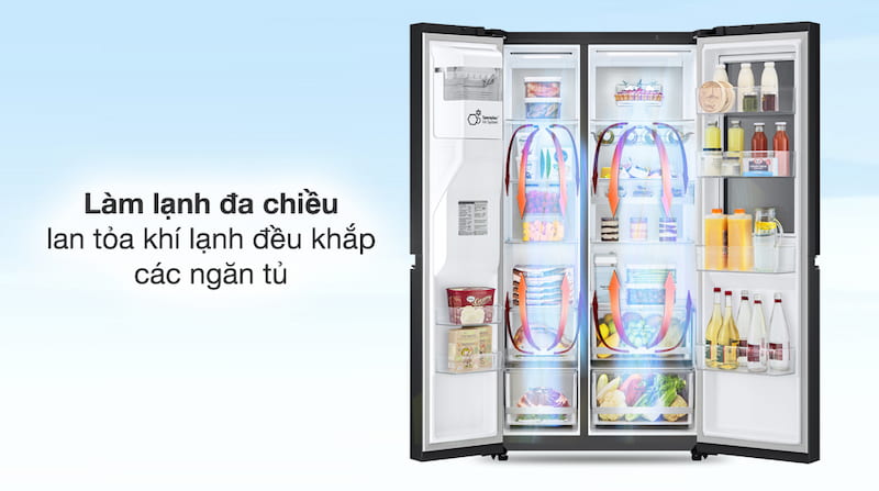 Tủ lạnh LG Inverter 635 Lít Side By Side InstaView Door-in-Door GR-X257BL