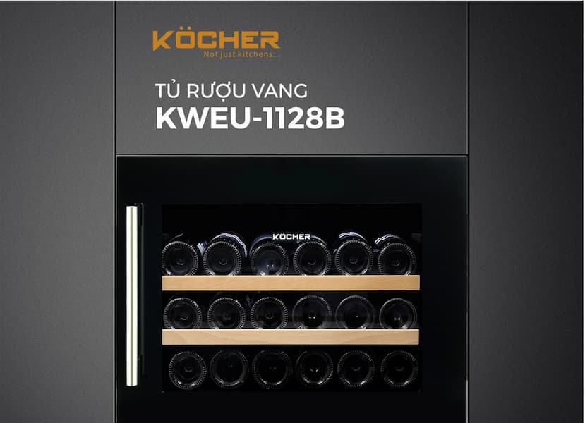 Tủ rượu vang âm tủ Kocher KWEU-1128B