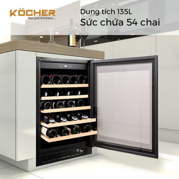 Tủ rượu vang âm tủ Kocher KWEU-1156B