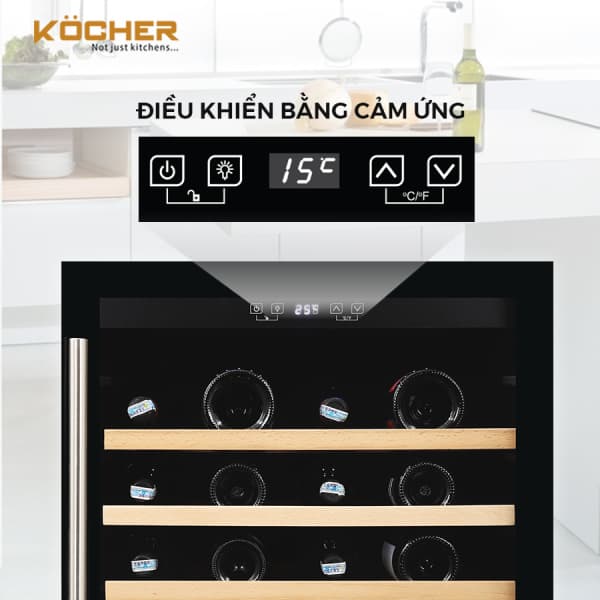 Tủ rượu vang âm tủ Kocher KWEU-1156B