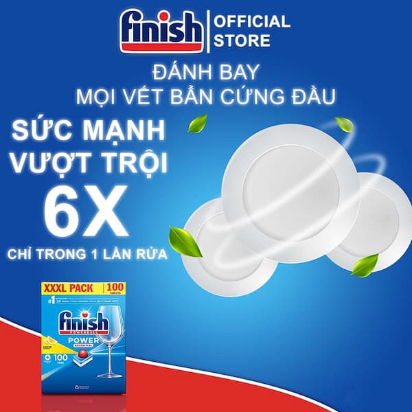 Viên rửa chén Finish Power ESSENTIAL 100 Viên
