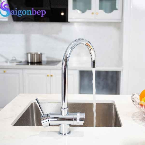 Vòi rửa bát Konox ba đường nước Trim-Water Chrome