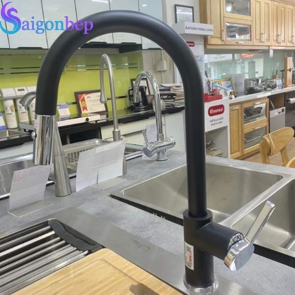Vòi rửa bát Konox dây rút Alto Black