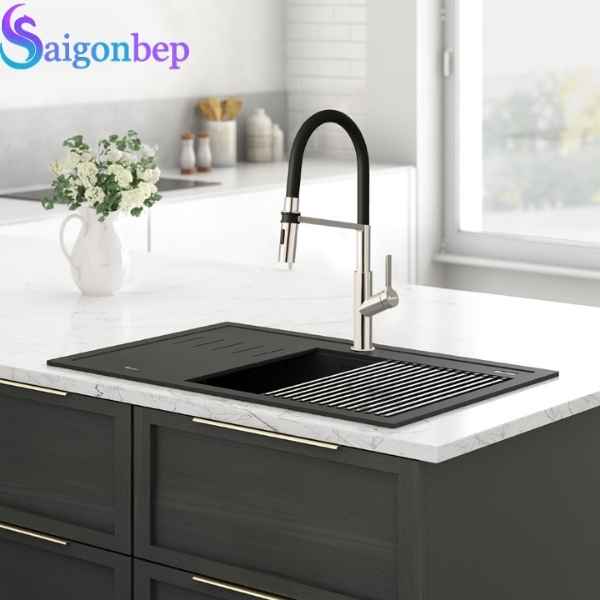 Vòi rửa bát Konox thân mềm Tema Nickel