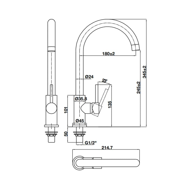 vòi rửa chén Hafele HT21-CC1F245C 577.55.270