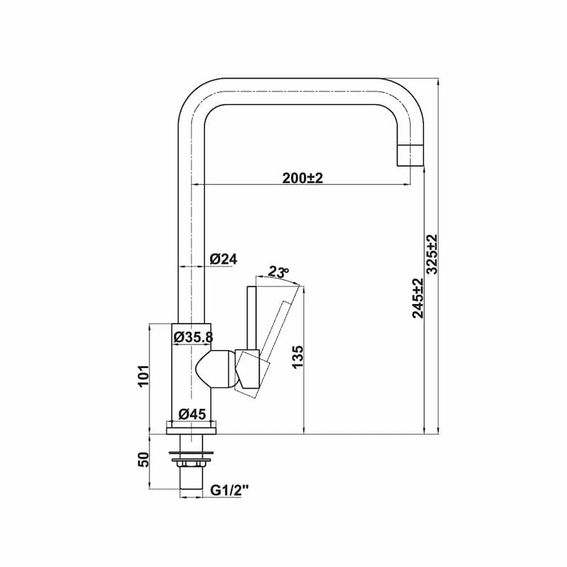 Vòi rửa chén Hafele HT21-CC1F245U 577.55.260