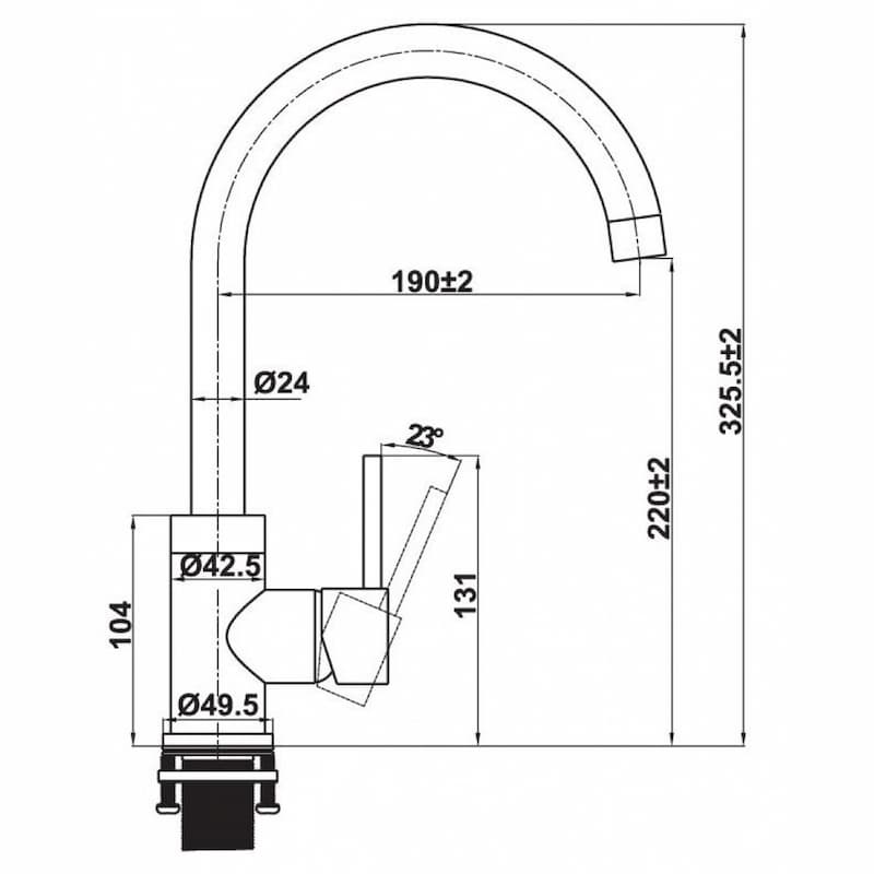 vòi rửa chén Hafele HT21-CH1F220C 577.55.240