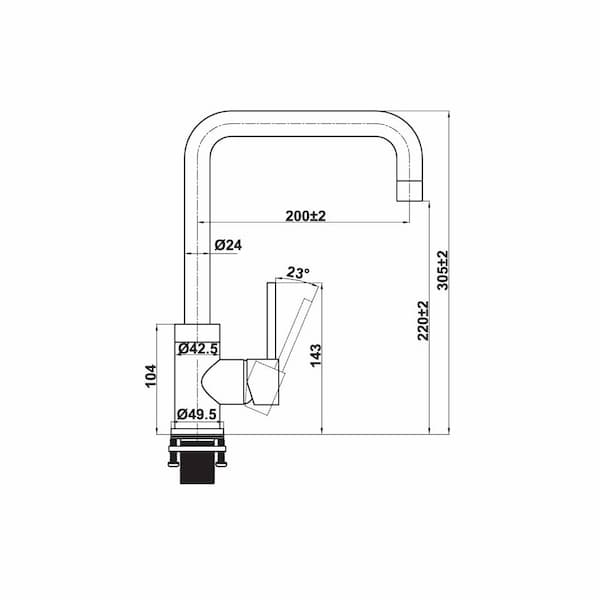 Vòi rửa chén Hafele HT21-CH1F220U 577.55.250