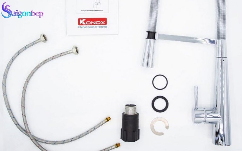 Vòi rửa chén rút dây Konox KN1909