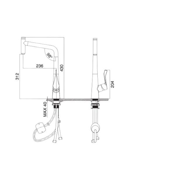 Vòi rửa bát Kluger KLF0016B