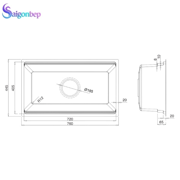 Chậu rửa bát Kluger KG7644FS Plus