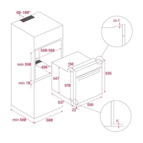 Lò nướng TEKA Air fry HLB 8416 BK