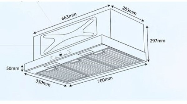 Máy hút mùi âm tủ Kocher Turbo X-350N