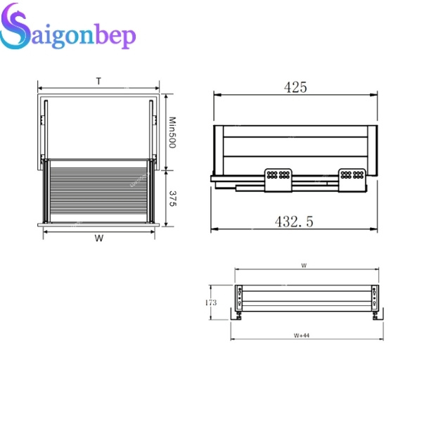 Kệ xoong nồi Eurogold inox hộp EU131.900