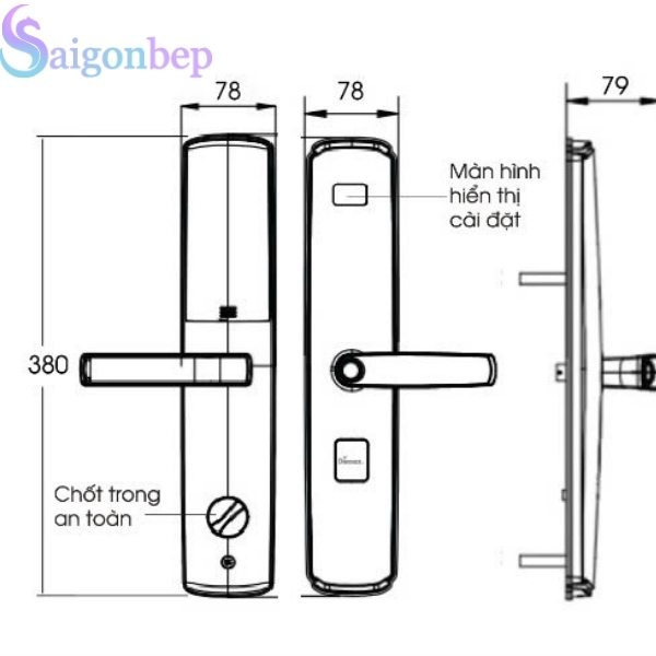 Khóa Thông Minh Demax EL666 BN Chuẩn Đức, Bảo Mật Cao
