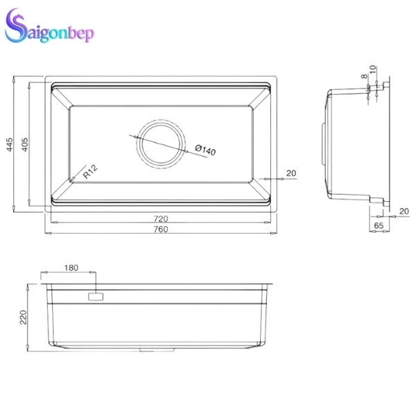 Chậu rửa bát Kluger KWU8161FS – S86