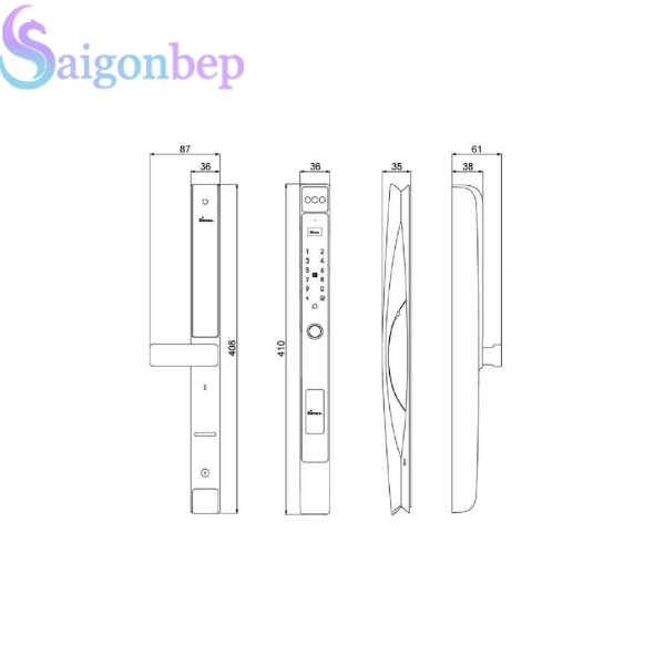 Khóa Cửa Điện Tử Thông Minh EL-A908