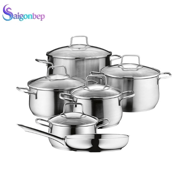 Bộ nồi chảo 6 món WMF Brilliant cao cấp 0739166030