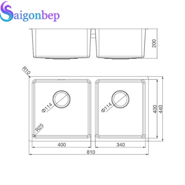 Chậu rửa chén Malloca MS 6081