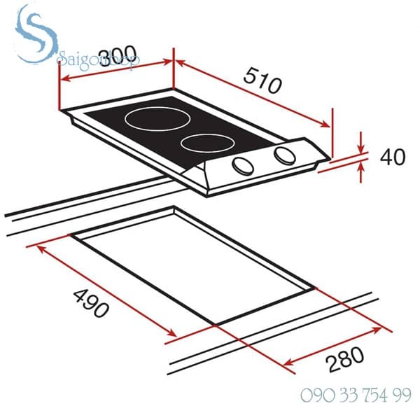 Bếp điện Teka VM/30-2P S/Steel