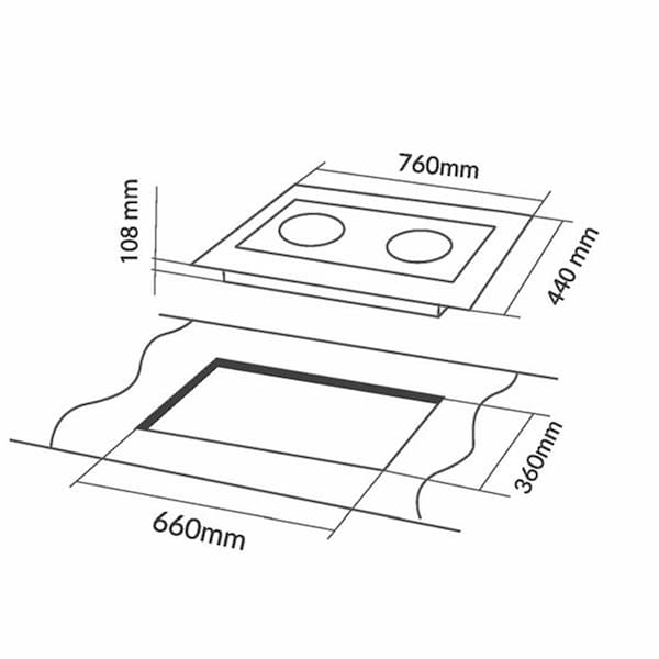 Bếp gas âm  EUROSUN EU-GA279