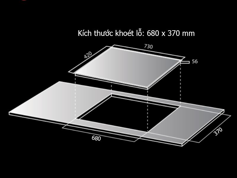 Bếp từ 2 vùng nấu Kocher X-NANO 8