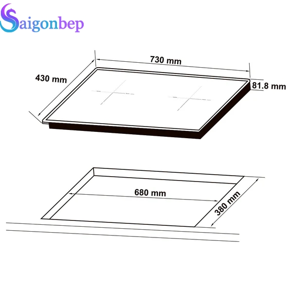 Bếp từ đôi Hafele HC-I73242B