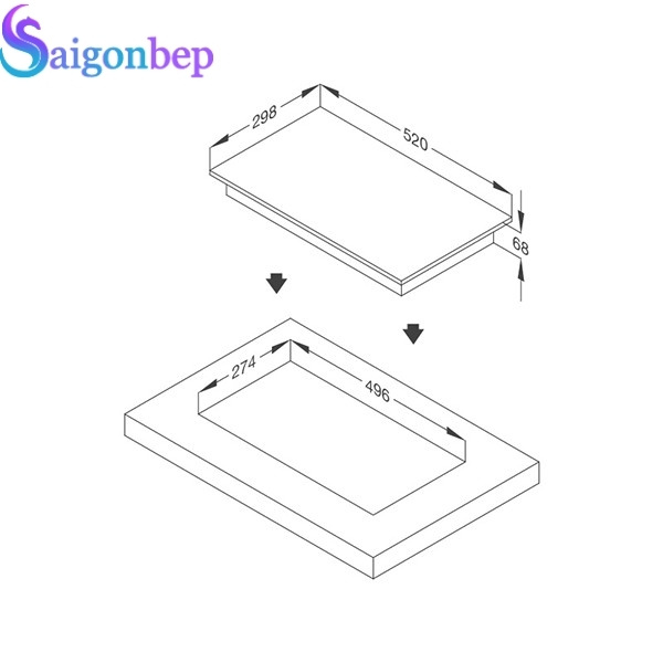 Bếp từ Malloca Domino MDI 320
