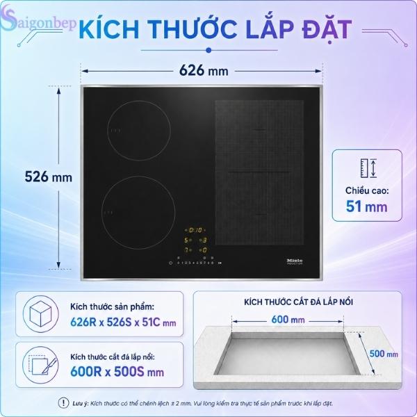 Bếp từ 4 vùng nấu Miele KM7464FR