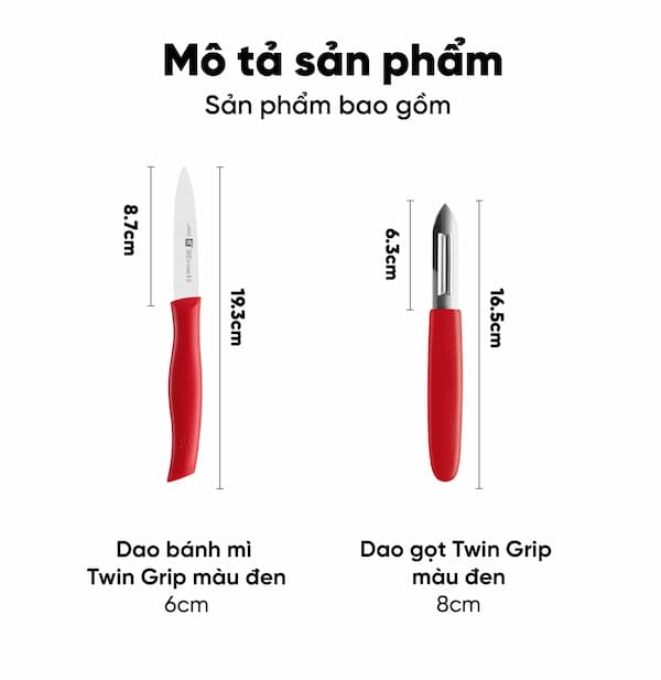 Bộ dao ZWILLING TWIN GRIP 2 PCS