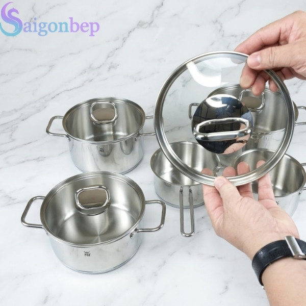 Bộ Nồi 5 Món WMF Inspiration Nhập Khẩu Đức, Thép Cromargan 18/10