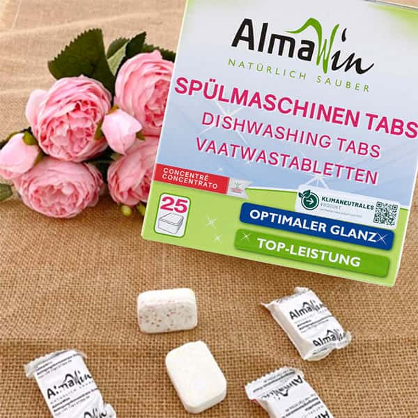 Bột rửa bát Almawin hữu cơ hương chanh