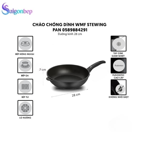 Chảo chống dính WMF Stewing Pan 28cm