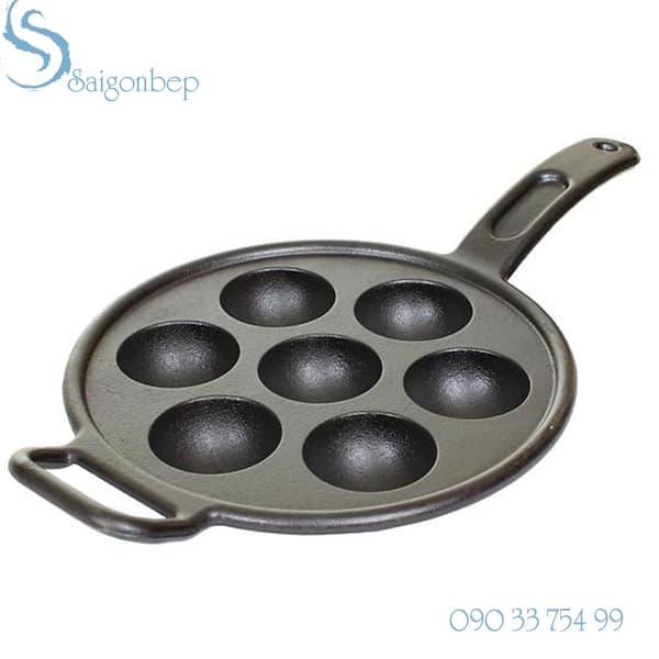 Chảo gang đổ bánh khọt Lodge P7A3
